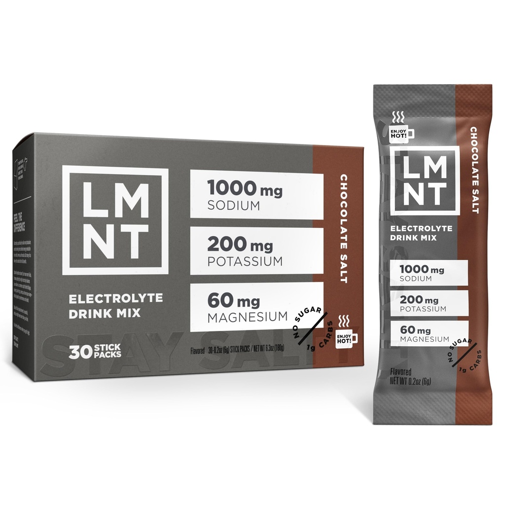 Trinken LMNT Zero Zucker Heiße Schokolade oder Kaffee Mixer - Schokolade Salz | Getränke Mix | 30-Count