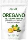Oregano Softgels, Oregano Oil avec l'huile de graines noires favorise la santé immune saisonnière et Harnesses, Oregano Oil Supplément Capsules, Non-OGM, Sans gluten, 300 Softgel Capsules Dietary Supplément