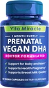 Pränatale DHA Ergänzungen - Vegan 800mg DHA DPA Pflanze basiert Omega 3 - Beste für optimale Mutter und Baby Gesundheit - unterstützt Baby Gehirn und Augenentwicklung Pränatal für Frauen kein Fischöl