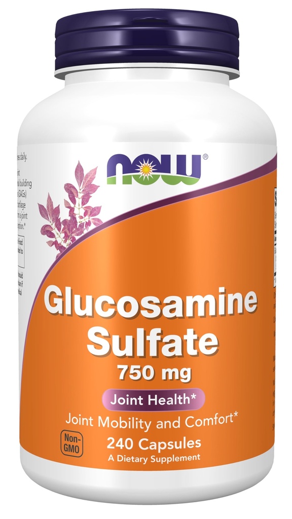 MAINTENANT Aliments suppléments, glucosamine sulfate 750 mg, avec la certification de supplément alimentaire UL, 240 capsules de légumes