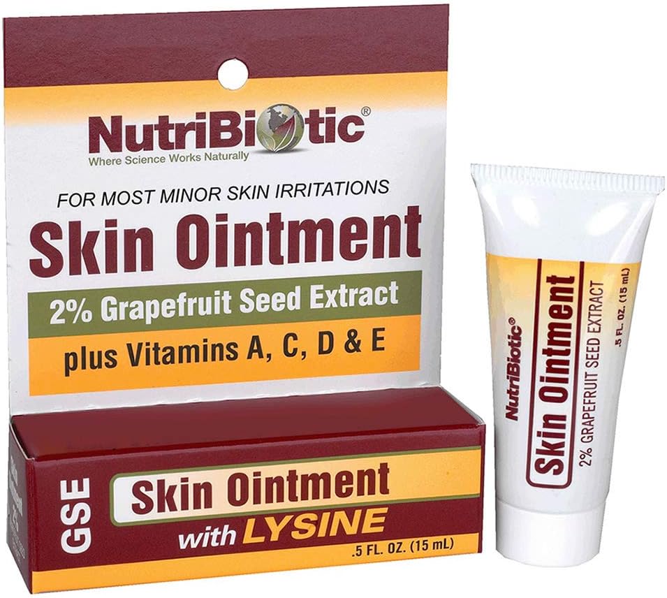 NutriBiotic – Haut Salbe .5 Fl Oz | mit GSE, Lysin, Bienenwachs, Echinacea, Goldenseal, Vitamin E & More | für Minor Skin Irritations & to Support Healthy Tissue | Made without Gluten & GMOs