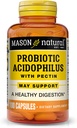 Mason Natural Acidophilus mit Pektin Kapseln, Verdauungshilfe - 100 Ea