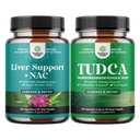 Bundle Liver Support Supplement mit NAC für Liver Cleanse und Advanced Bile Salt TUDCA Ergänzung für Gallbladder Kidney und Liver Unterstützung