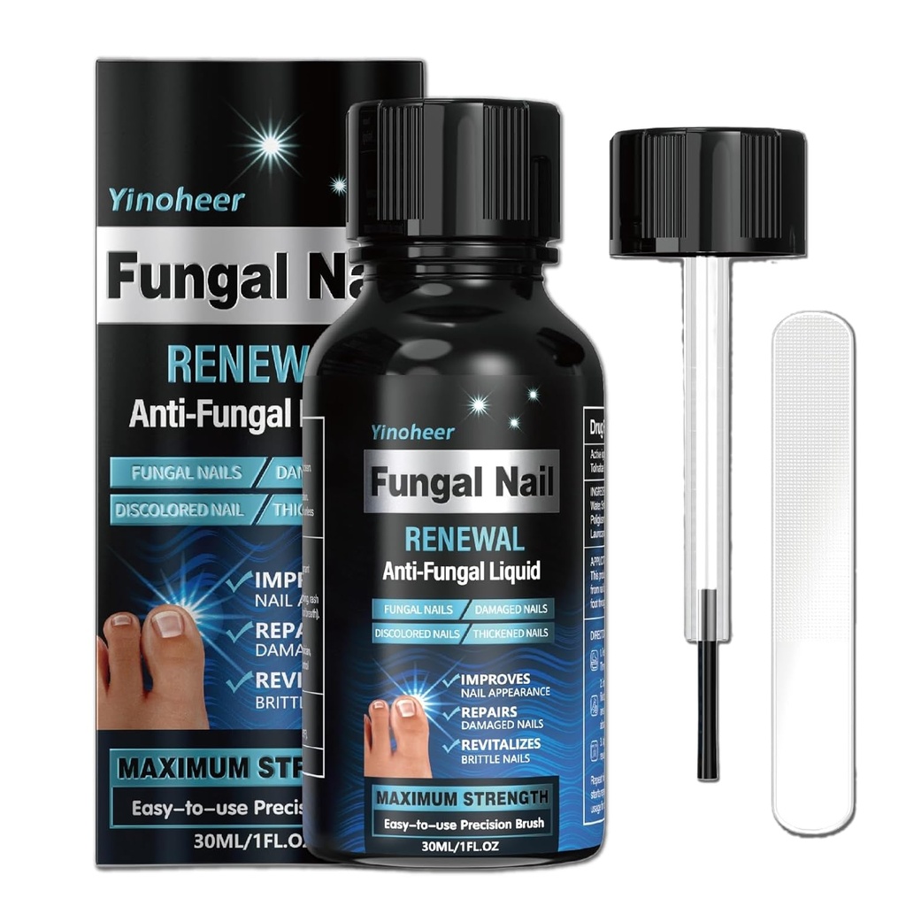 Traitement des champignons des ongles, traitement des champignons des ongles pour les ongles, solution de réparation des ongles, renouvellement des ongles liquides pour les ongles endommagés et décoloration, traitement des champignons des ongles, en toute sécurité et délicatement - 30ML (1 FLOZ)