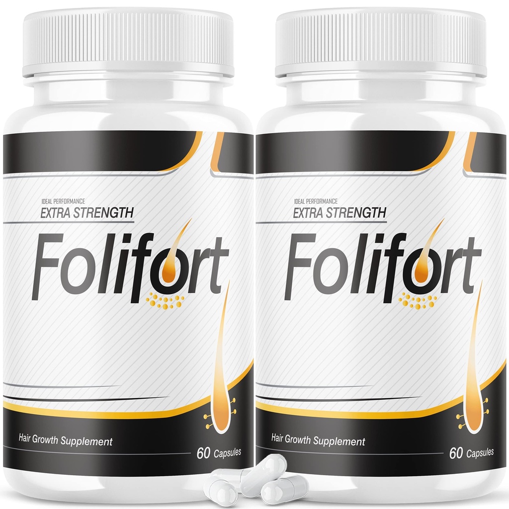 IDEAL PERFORMANCE (2 Pack) Folifort Hair Growth Pills Felfort Extra Strength Vitamins Reviews Suppliment (120 Capsules)