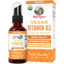 MaryRuth Organics Vitamin D USDA Organic | VIT D3 Liquid | Sugar Free | Liquid VIT D Spray Immununterstützung für Erwachsene & Kinder | Knochengesundheits Vegan | Glutenfrei | Non-GMO | 30 Portionen