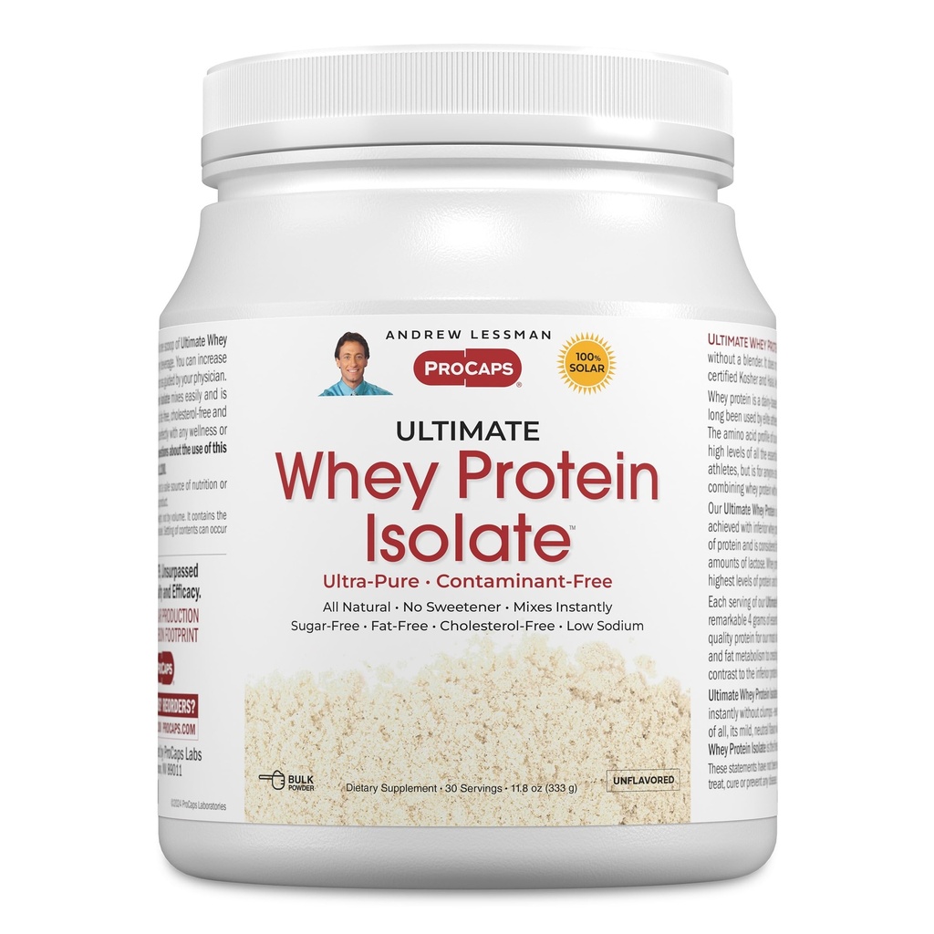 ANDREW LESSMAN Ultimate Whey Protein Isolate 30 Servierungen - Unterstützt Workout Erholung und Lean Muskel Non-GMO, keine hinzugefügt Flammen, fettfrei, Zucker und Süßstoff-frei, zertifiziert Kosher. Keine Zusatzstoffe