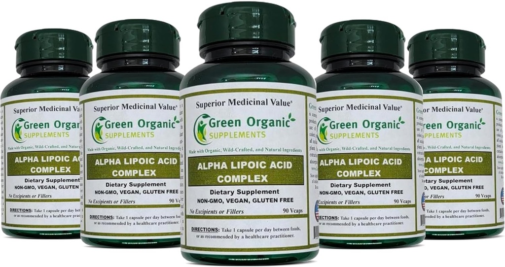 Alpha Lipoic Acid Complex, ALA, 90 VCaps Alpha Lipoic Acid Capsules (Pack mit 5)