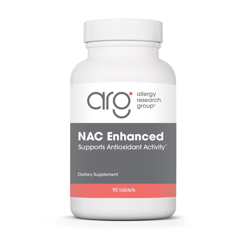 Allergy Research Group NAC Enhanced Supplement - N-Acetyl-L-Cystein, Glutathione Precursor, unterstützt Immunfunktion, Mucus Clearance - 90 Count