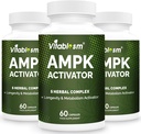 AMPK Activator Supplement, 5 in 1 Jiaogulan Gynostemma AMPK Metabolic Activator 180 Vegetarische Kapseln(180 Count(Pack von 3))