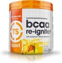 Top Secret Nutrition BCAA Re-Igniter Vegan Aminosäure Supplement mit Astaxanthin und Elektrolyt, Hydration Blend mit Kokoswasser, 9.84 Unze (30 Portionen), Ananas Mango
