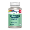 SOLARAY Lipotropic 1000 Plus mit Betaine HCl & Hohe Potenz B-6, Gesunde Verdauung, Energie und Fette Stoffwechselunterstützung, Lipotropic Complex Plus Aloe Vera, 60 Tage Garantie, 30 Portionen, 180 Kapseln