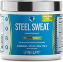 SteelFit Steel Sweat Fat-Burning Pre Workout | Boost Stoffwechsel, Energie erhöhen, Brennen Fett & Kalorien | Green Apple, 30 Portionen