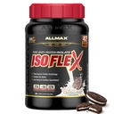 ALLMAX Nutrition ISOFLEX Isolation de protéines de lactosérum, cookies et crème - 2 lb - 27 grammes de protéines par scoop - Zéro gras et sucre - 99% Sans lactose - Sans gluten et sans soja - Environ 30 portions