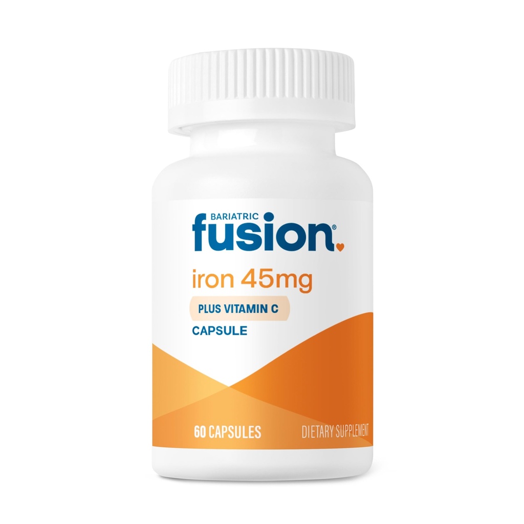 Bariatric Fusion Eisen Ergänzung 45mg mit Vitamin C | 1 pro Tag | Vitamine für Frauen und Männer | Gluten, Dairy und Soy Free | Non-GMO | 60 Count
