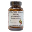 Barlowe's Herbal Elixirs Schisandra Berry (en anglais seulement) Extrait 9% Schisandrins (en anglais seulement) 600mg par Capsule (en anglais seulement) 60 Capsules de Véggie (en anglais seulement)