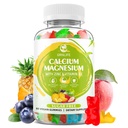 Calcium-Magnesium-Zink-Ergänzung mit Vitamin D3, Zucker freie Calcium-Gummi-Gummi für Frauen, hohe Potenz Magnesium-Gummi-Gummi-Gummi-Gummi-Gummi-Gummi-Gummi-Gummi für Knochen & Muskel & Immun-Gesundheit, gemischte Aromen - 60 Zähler