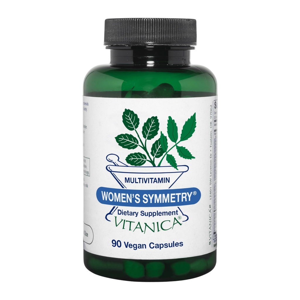 Vitanica Frauensymmetrie, hohe Potenz Multivitamin und Mineral, Vegan/Vegetarisch, 90 Kapseln