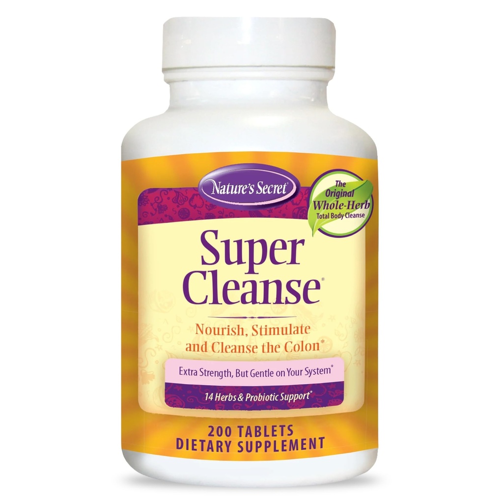 Nature's Secret - Super Cleanse, 200 comprimés