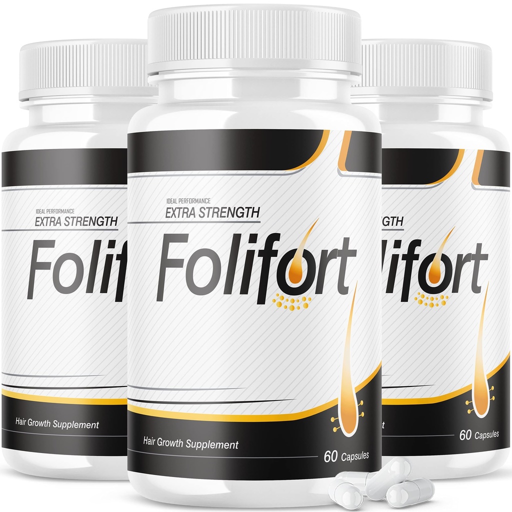 PERFORMANCE IDEAL (3 Pack) Folifort Pilules de croissance des cheveux Felfort Vitamines extra-fort Examens Complément (180 Capsules)