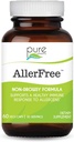 AllerFree Natural Allergy Support Supplement von Pure Essence Labs - Non Drowsy Pills für Sinus und Nasal Health Saisonale Allergien mit Enzymen und Kräutern - 60 Kapseln