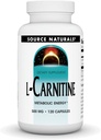 Source Naturals L-Carnitine 500 mg pour Énergie métabolique - 120 Capsules