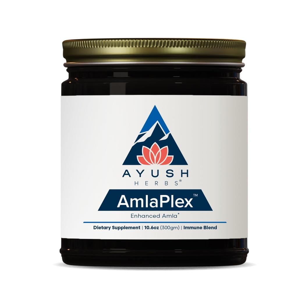 Ayush Herbs AmlaPlex - Amla Jam, Chyawanprash für Immununterstützung und Verdauungsgesundheit, Chyavanprash, Indischer Honig Jam mit Amla, Ashwagandha - 10.6 Unze Jar (1 Graf)