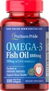 Puritans Pride Omega-3 Fischöl 1000 Mg, 100 Count