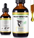 Traitement naturel de l'infection des levures chez les chiens - aide à soulager les démangeaisons et l'inflammation - traitement de l'infection des oreilles des chiens et soulagement de l'allergie - soulagement des démangeaisons chez les chiens, traitement de l'oreille des chiens pour les infections-2 fl oz