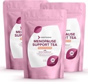 VoomVaya Sparen Sie 20% auf Menopause Support Tee 3-Pack Bundle - Natürliche Menopause Relief für Frauen w/Red Clover & Black Cohosh - Nachtschwärme & Hot Flashes Relief - Peach Flavor - 90 Teebeutel
