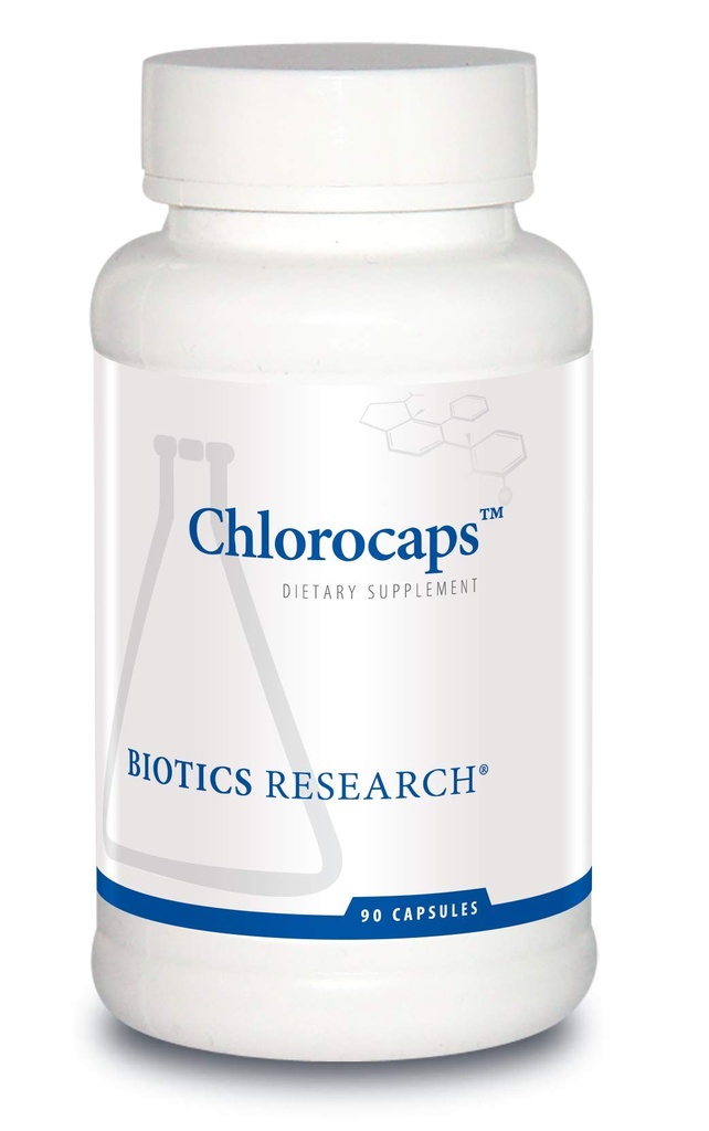 Recherche en biotique Chlorocaps Chlorophyllines, vitamines, SOD et Catalase, bonne source de magnésium 90 Caps
