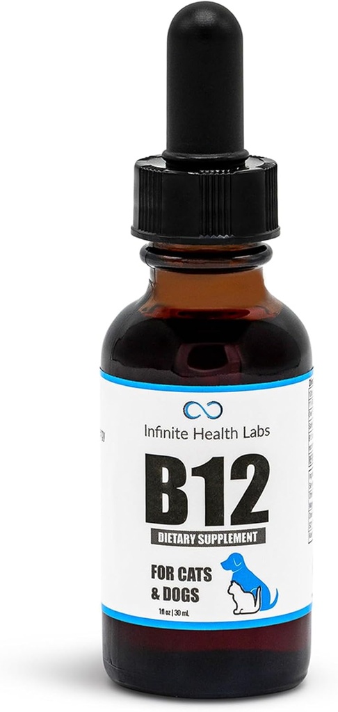Flüssiges Vitamin B-12 für Hunde und Katzen - Vet Formuliert - Effektiv für alle Tiere Methylcobalamin (Methyl B12) - Energie, Appetit und Stimmung - Made in USA