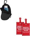 Porte-inhalateur Neoprène Asthma Noir et 2 Pack fournitures médicales à l'intérieur de l'étiquette