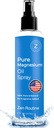 Spray à l'huile de magnésium pur – 8 oz (simple) – Classe USP – Huile de magnésium pour pieds, corps, muscles et crampes de jambes – Glycinat de magnésium topique, Aceite de Magnesio, Chlorure de magnésium organique – Fabriqué aux États-Unis
