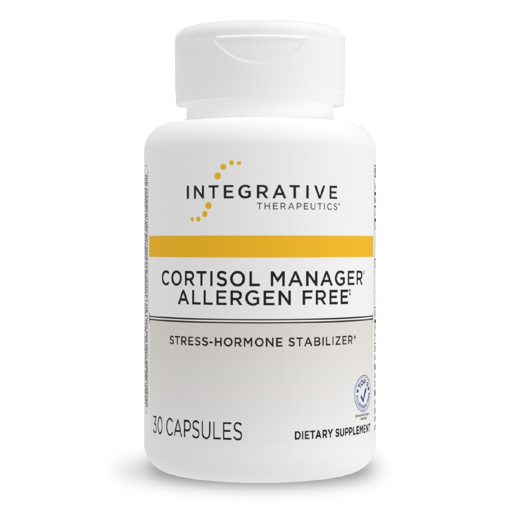 Integrative Therapie Cortisol Manager Allergen Free - Adrenal Health Support Supplement for Healthy Stress Response* - Vegan, Non-Dairy & Gluten-Free - 30 Kapseln (15 Portionen)