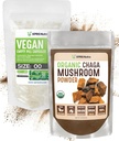 XPRS Nutra poudre de Chaga biologique 4 once avec taille 00 Capsules vides pré-séparées (100 Nombre)