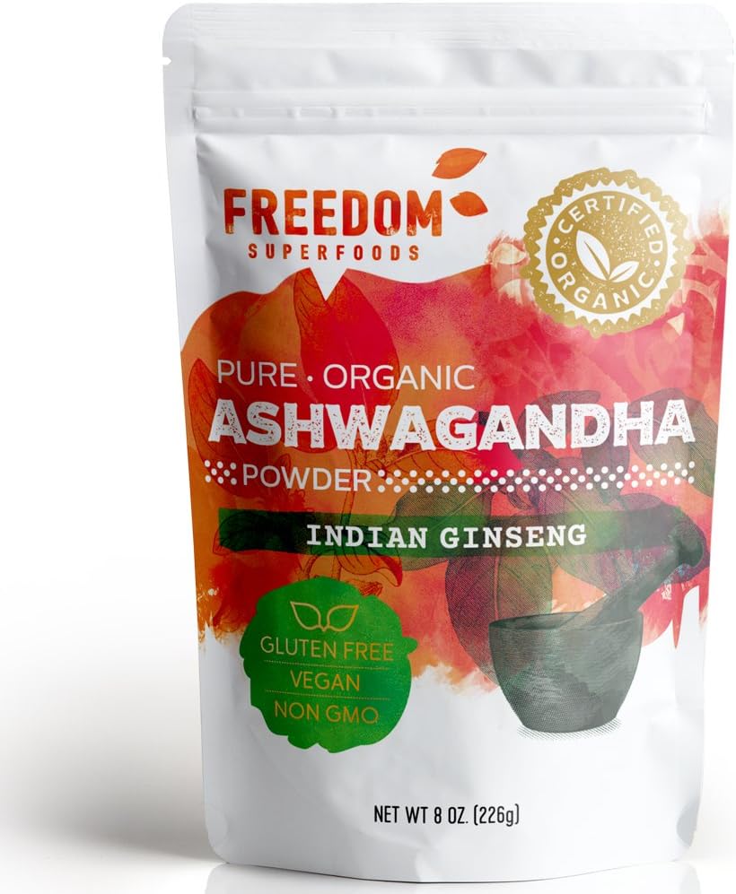 Bio Ashwagandha Root Pulver-Extrakt aus Indien - Ein Potent Adaptogen & Premium Spüren Sie gute Veda Vitamin-Ergänzung für Haarwachstum und Größe - Vegan und Glutenfrei - 8oz