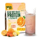 WILD SOCIETY - Klares Whey Protein + Elektrolyte - Refreshing Whey Protein Isolate Powder - 20g Protein, 0 Hinzugefügt Zucker, GMO-frei, natürliche Aromen & Farben - Citrus Punch, 16 oz