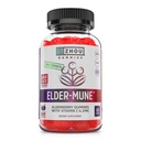 Zhou Elder-Mune Elderberry Gummies - Elderberry Vitamin C and Zinc, Tägliche Immununterstützung Supplemenet für Frauen & Männer, Kaubare natürliche schwarze Elderbeere für Erwachsene & Kinder 4 & Up - 60 Gummie