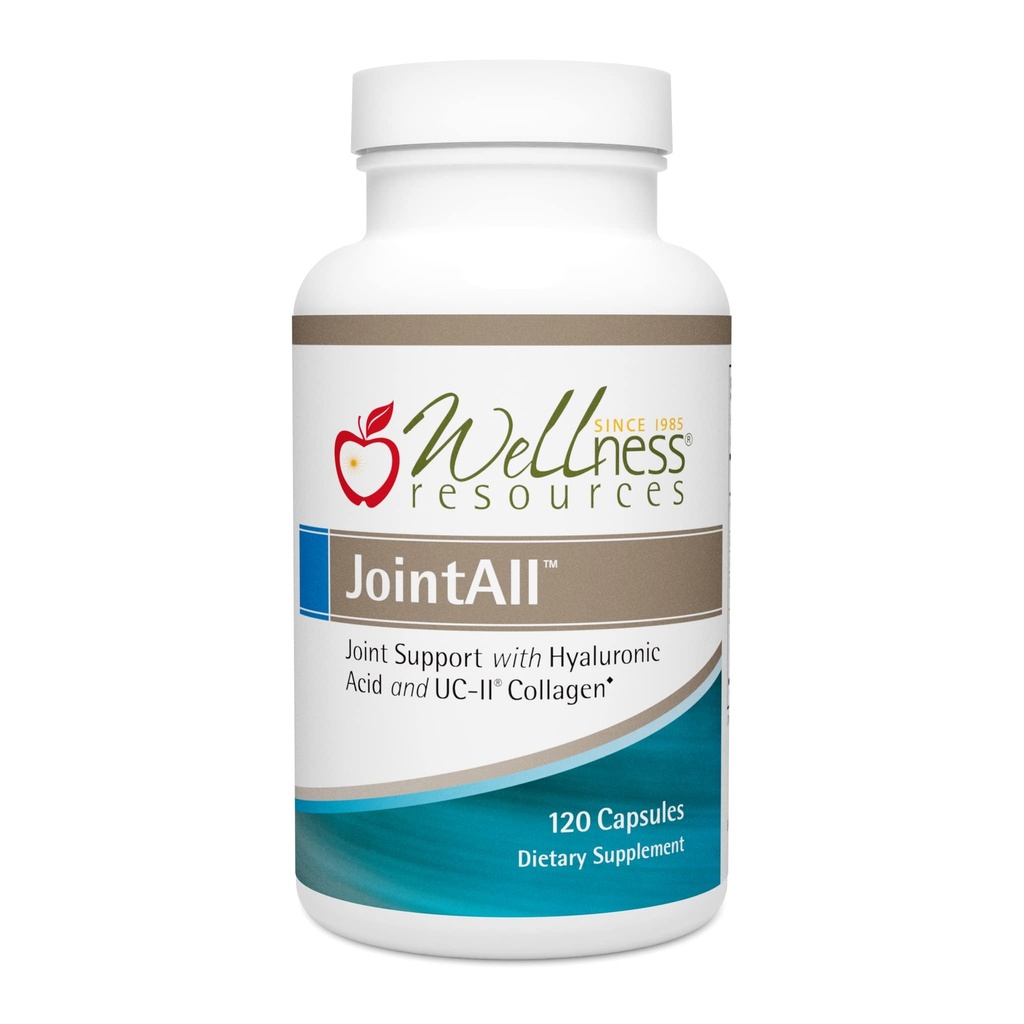 Wellness Resources JointAll - Joint Support Supplement mit natürlicher Hyaluronsäure, UC-II Collagen, Glucosamin, Chondroitin für Gelenkstärke und Komfort (120 Kapseln) ...