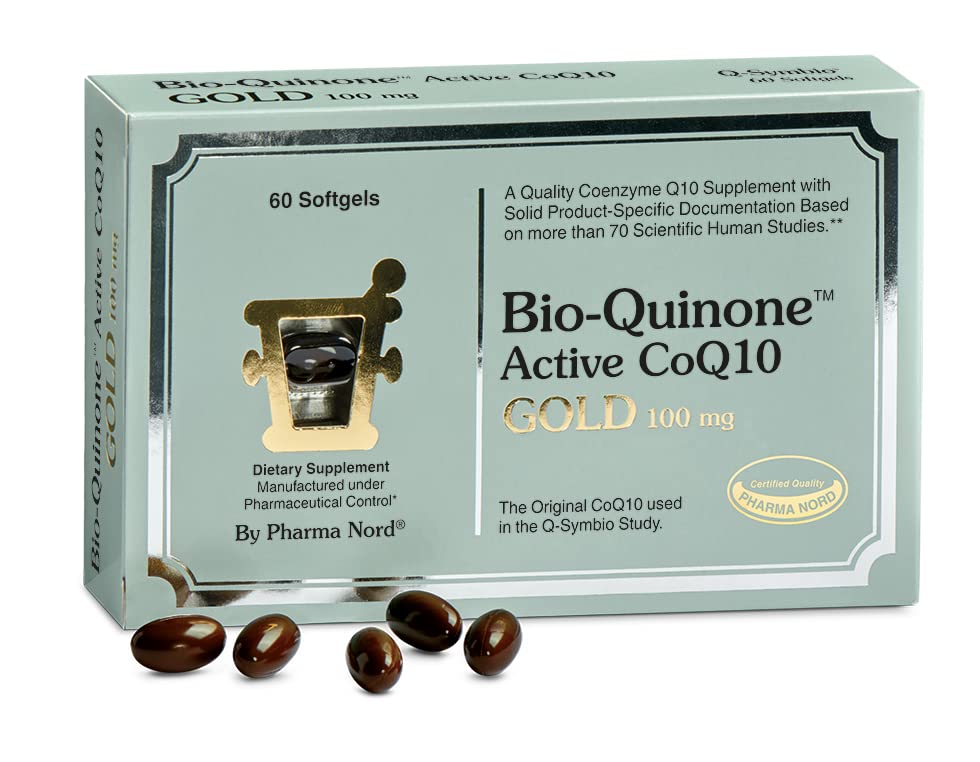 Pharma Nord - Le CoQ10 original • Prouvé cliniquement • Haute absorption • Santé cardiaque • Fertilité • Vieillissement sain • Énergie cellulaire • Antioxydant • Sans gluten • 100 mg Coenzyme Q10 • 60 Softgels