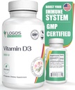 Vitamin D3 Supplement - Vitamin D-5000 IU - Unterstützt gesunde Knochen, Zähne, Muskeln, Herz-Kreislauf und Immunfunktion - Dairy-Free, Soja-Free - 60 Kapseln