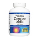 WellBetX Complete Multi par facteurs naturels, soutient le métabolisme des glucides sains, 120 comprimés, 120 comprimés