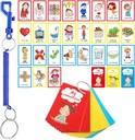 27 Autism Communication Cards Visual Aid Nonverbal Communication Board Rede Delay Gefühle Gefühle Flash-Karten Autismus besondere Bedürfnisse Cue Cards Sprachlernspielzeug für Kinder Kinder Erwachsene