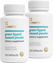Xtendlife Green Lipped Mussel Powder - 2400mg Supplement mit Omega-3 Fettsäuren aus Neuseeland für Joint Health, 120 Kapseln (2 Pack)