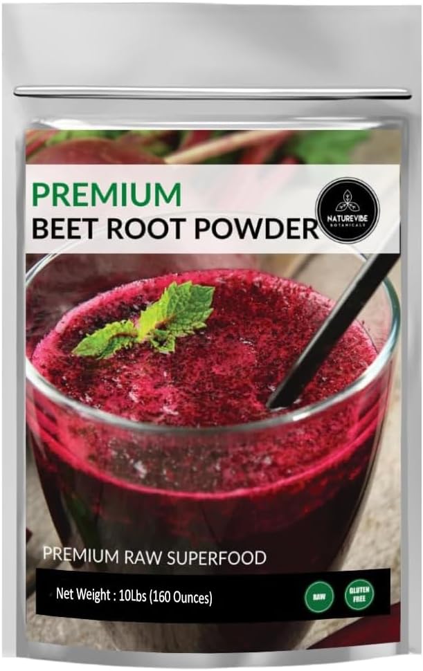 Naturevibe Botanicals Premium Beet Root Powder, 10lbs | Raw und Non-GMO | Bulk Bag (160 Unzen)