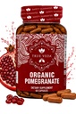 Granatapfel Extrakt Ergänzung - Ellagic Säure, Hohe Punicalagins | USDA Zertifizierte organische Granatapfel Ergänzung | Mischung aus Granatapfel, Samen und Peel Extrakt | 60 Vegan Granatapfel Kapseln