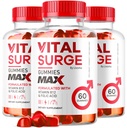 (3 Pack) Vitalchirurgie - Vitalchirurgie für Herrengummis, Vital Vita Surge Max Maximum Strength 1050 MG, Vitalchirurgische Ergänzung Unterstützung Gummy Advanced Formula, Premium Vitamin Gomitas (180 Gummi)
