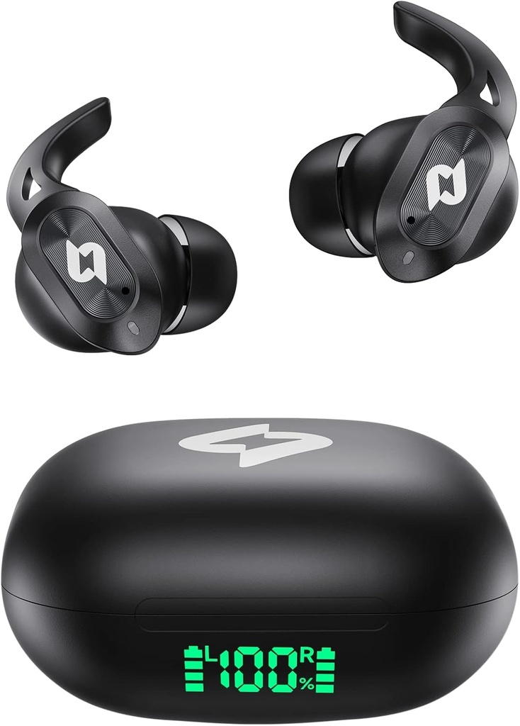 Ecouteurs Bluetooth sans fil avec boîtier de recharge sans fil