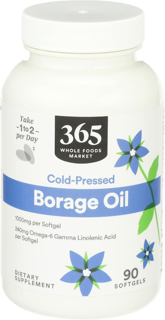 365 von Whole Foods Market, Borage Oil, 90 Count